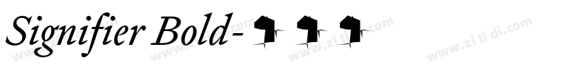 Signifier Bold字体转换